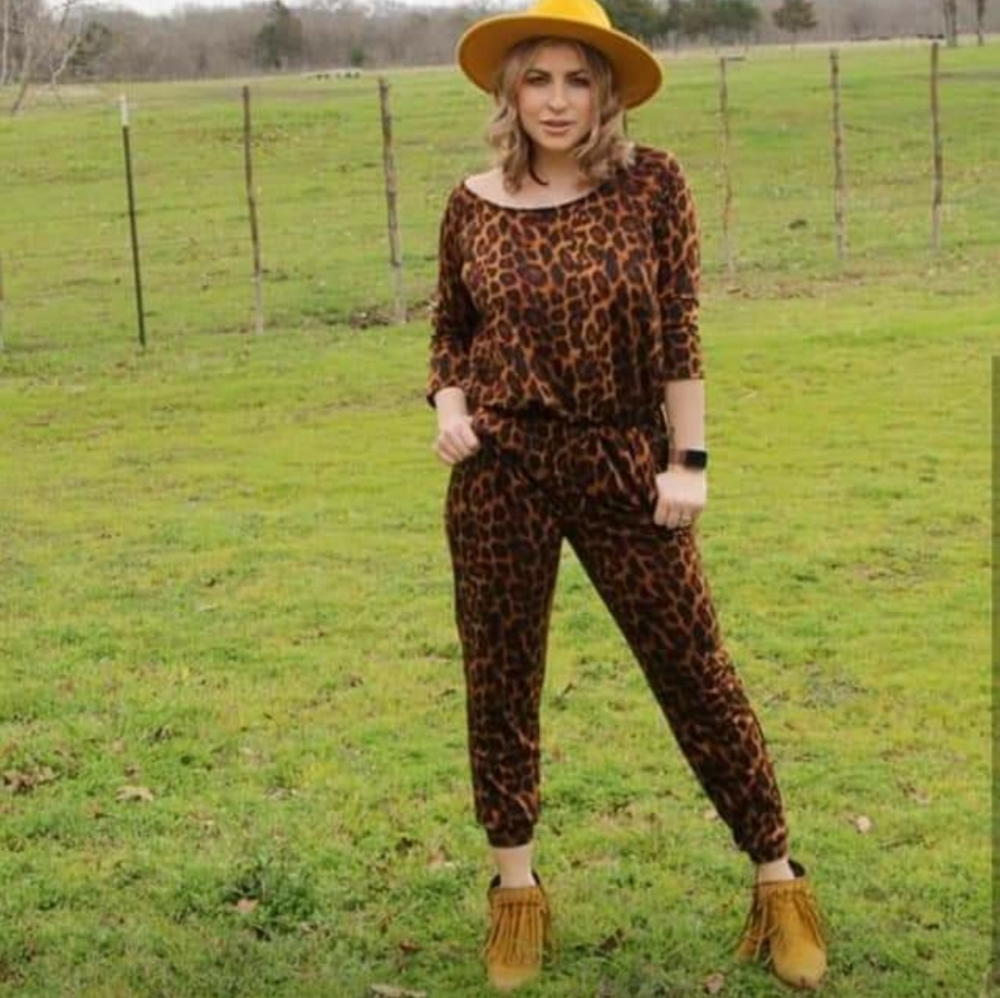 Turquoise Haven Cheetah Jumpsuit